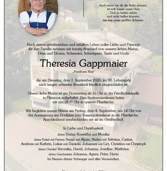 Parte Theresia Gappmaier Parte Theresia Gappmaier