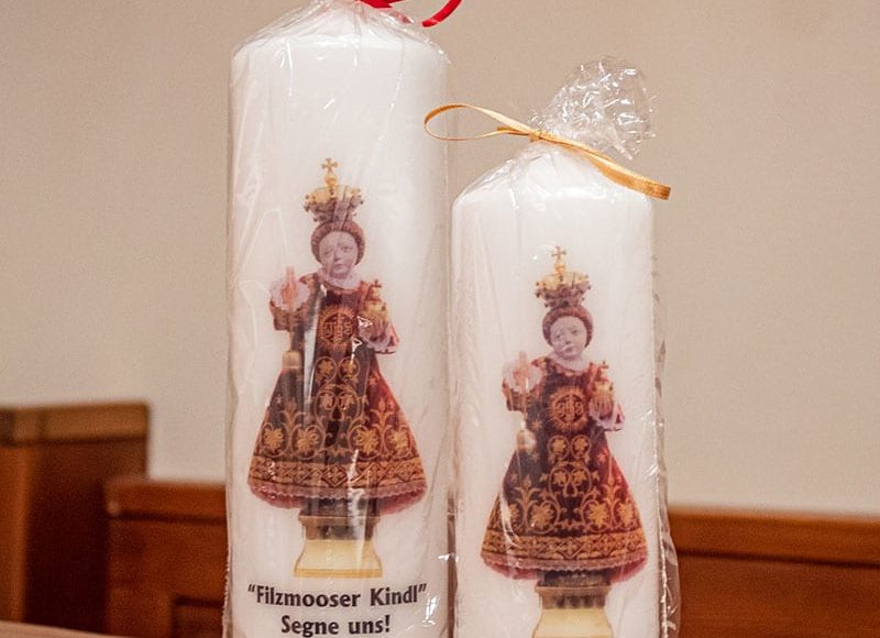Kerze Filzmooser Kindl in rot